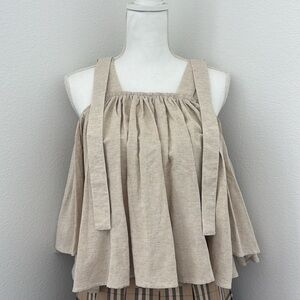 Beige Off-Shoulder Women's Top